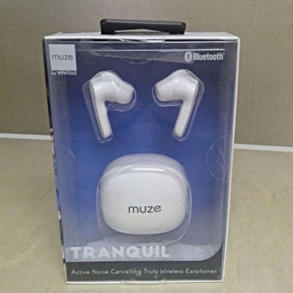 Vivitar Muse Tranquil Active Noise Canceling Wireless Earphones - Picture 1 of 3